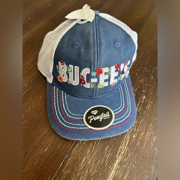Buc-ee's Flowers with Ponytail Hole Snapback Trucker Hat - Picture 9 of 10